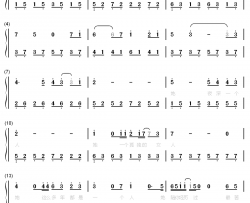 她很孤独钢琴简谱-数字双手-海伦