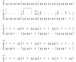 八辈子钢琴简谱-数字双手-乌龟