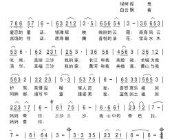 三沙恋歌简谱-琰川词/刘北休曲