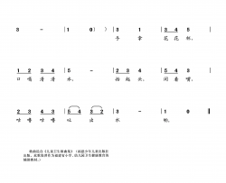 漱口幼儿歌曲简谱