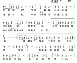 兰简谱(歌词)-王庆爽演唱-Z.E.Z.记谱制作