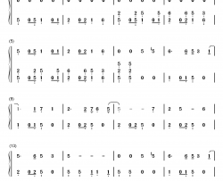 贺新年钢琴简谱-数字双手-卓依婷