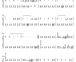 红日钢琴简谱-数字双手-李克勤