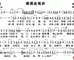 潮涌金海岸简谱-梁邵武词/黄继日曲