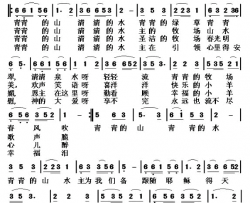 幸福的牧场简谱