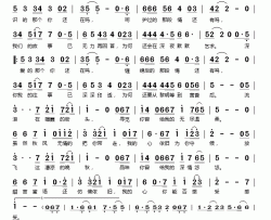 为你守候简谱(歌词)-晓月演唱-桃李醉春风记谱