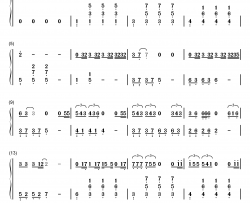 那时候钢琴简谱-数字双手-方艺谚