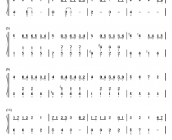 アイノカタチ钢琴简谱-数字双手-MISIA HIDE