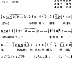 站在高山望平原昌吉回族民歌简谱