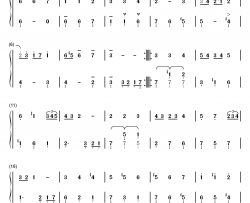 小步舞曲 14钢琴简谱-数字双手-巴赫