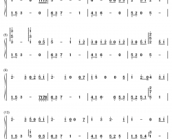 朝汐钢琴简谱-数字双手-洛天依