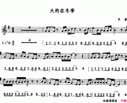 大约在冬季简线合谱简谱