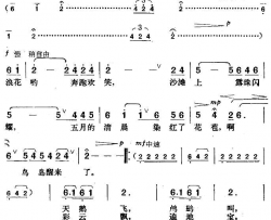 鸟岛简谱