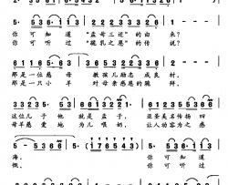 慈母心简谱-张志东词 牟学农曲