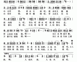 东江水情意厚简谱