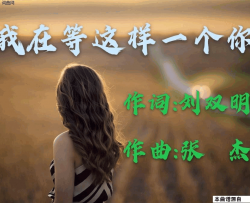 我在等这样一个你简谱