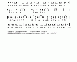 恼人的秋风简谱-费翔演唱-岭南印象制作曲谱