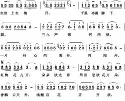 红梅赞简谱-博夫曲谱