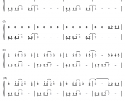 几个你钢琴简谱-数字双手-薛之谦