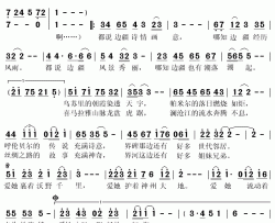 边疆颂歌简谱(歌词)-宋祖英演唱-秋叶起舞记谱