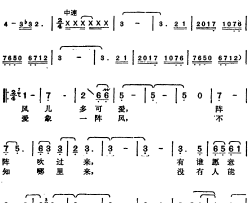 邓丽君演唱金曲：风从哪里来简谱-庄奴词/古月曲