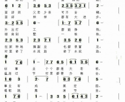 苗邱之歌简谱-杨子月演唱-新庆、林利/史长磊词曲