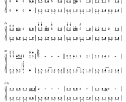 甘心情愿钢琴简谱-数字双手-郭峰