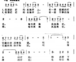 灯光简谱-刘登翰词 钟立民曲