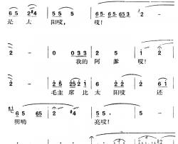 毛主席比太阳还明亮简谱-云南民歌