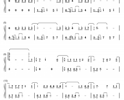 睡皇后钢琴简谱-数字双手-邓紫棋