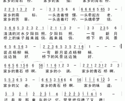 家乡的青石桥简谱-谷兴建词/冷滴曲