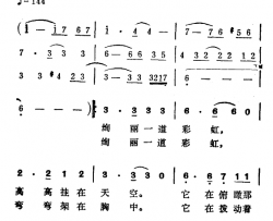 彩虹之歌简谱-电影《街市流行曲》插曲