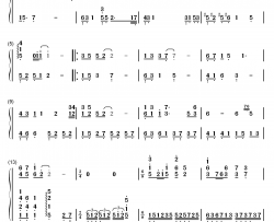 不完美钢琴简谱-数字双手-李玖哲