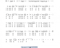 我站在南海边的沙滩上简谱