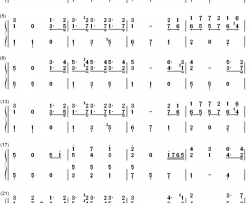 G大调小步舞曲钢琴简谱-数字双手-贝多芬