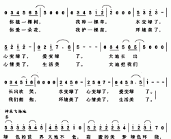 让大地欢笑简谱-周廷发词 唐勇强曲