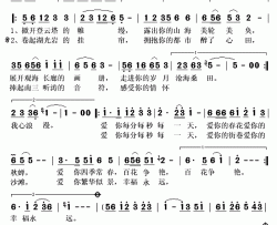 爱你每分每秒每一天简谱(歌词)-贾双辉演唱-秋叶起舞记谱上传