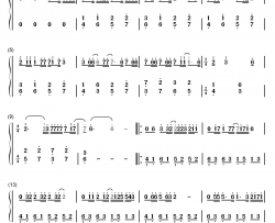 草木钢琴简谱-数字双手-若以止白