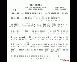 用心爱的人简谱-电视剧《一代神相赖布衣》片尾曲、闽南语演唱庄振凯、戴梅君-