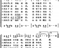 [前苏联]同志们英勇地前进合唱简谱
