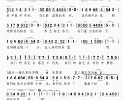 我们的春光简谱(歌词)-廖昌永演唱-momoliu曲谱