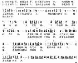 游牧情歌简谱(歌词)-来国庆演唱-秋叶起舞记谱上传