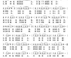 扎赉特我思恋的故乡简谱-白顺演唱-周世荣/任家荣、周世荣词曲