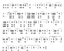 心中的花简谱-许德清词 韩克非曲