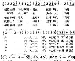 阿妹是救命的恩人简谱-米泉回族民歌韩生元-