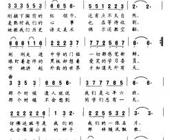 七年六班简谱-杨启舫词/刘亦敏曲向丽-