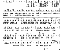 爱上孤独的男人简谱-李翊君演唱