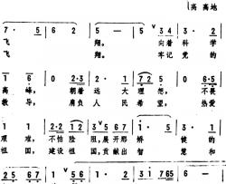 飞翔吧，年轻的雄鹰简谱-青少年歌曲