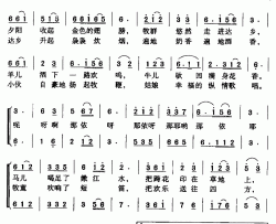 达乡牧归女声小合唱简谱