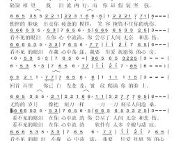 看不见的眼泪   梁新明 词曲简谱-梁新明词/梁新明曲